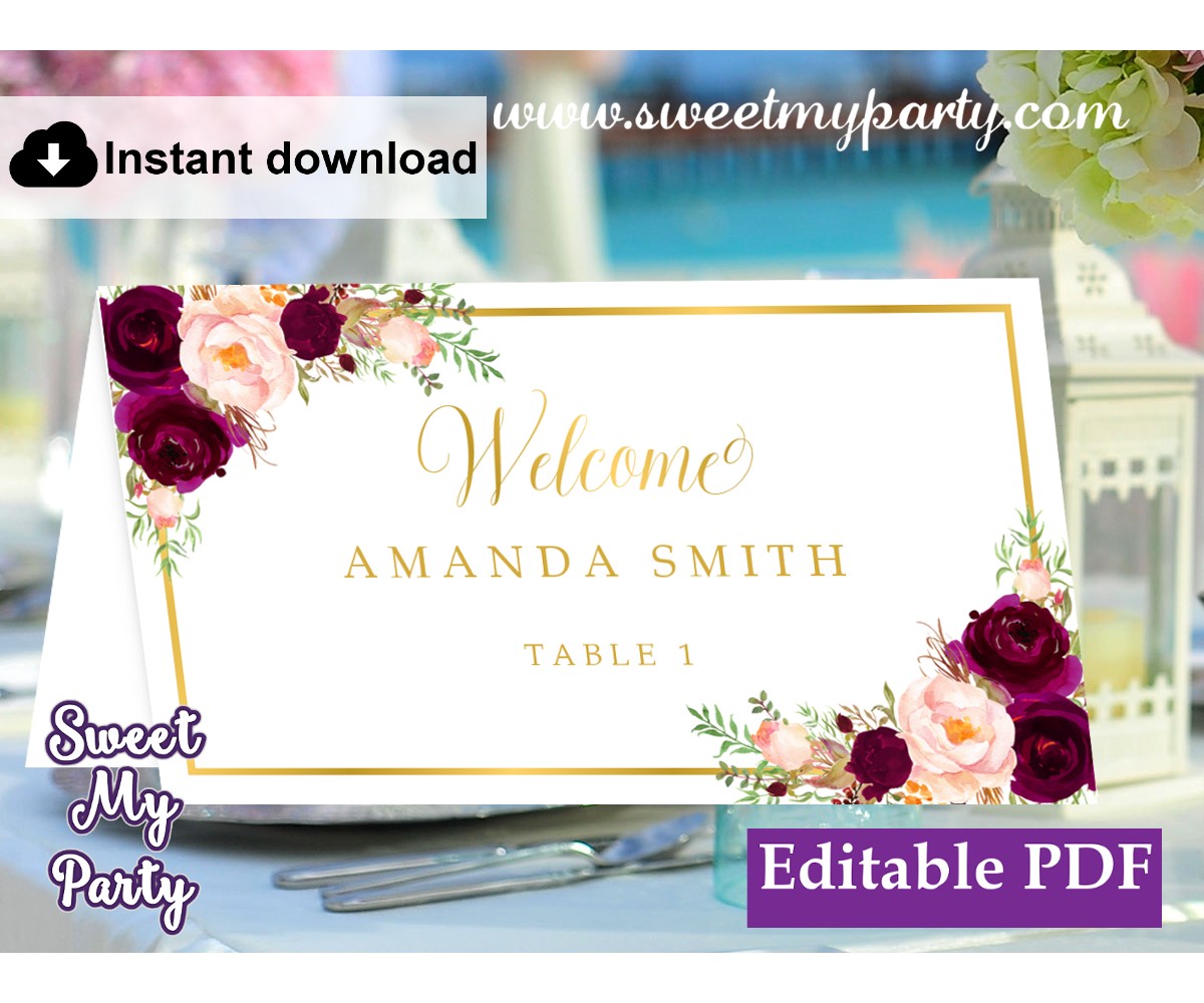 Printable Escort Cards Template Cardtemplate my id